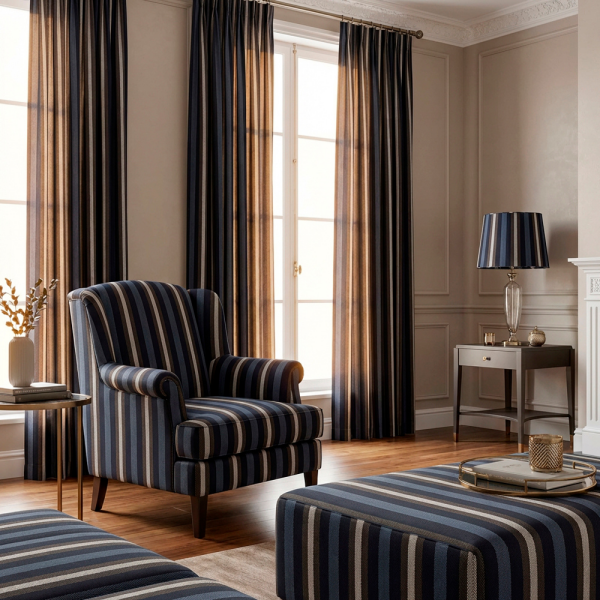 Dokuma Çizgili Döşemelik Kumaş