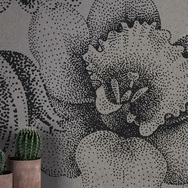 Nokta Çalışması Tasarım Çiçekler Duvar Duvar Kağıdı