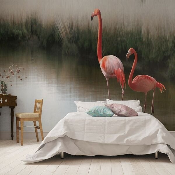 Best Friends Filamingos Duvar Kağıdı