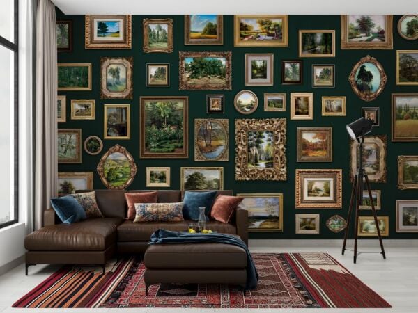 Çerçeve Detaylı Manzalar Duvar Kağıdı