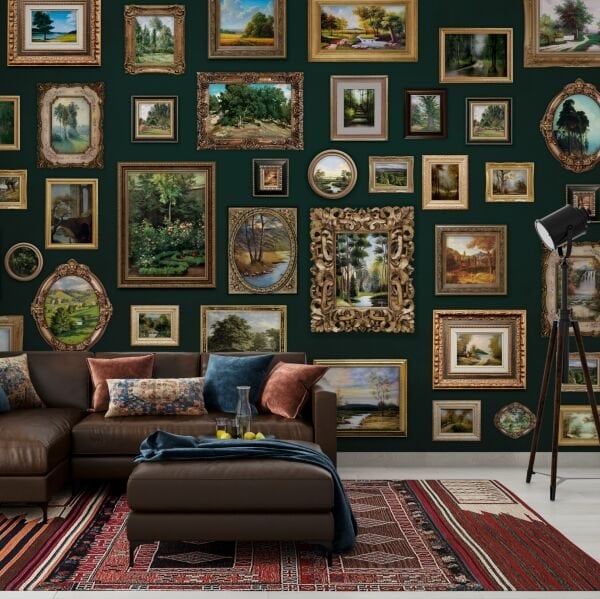 Çerçeve Detaylı Manzalar Duvar Kağıdı