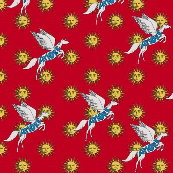 Enriquezland  Pegaso Kırmızı Duvar Kağıdı