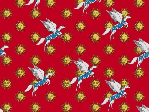 Enriquezland  Pegaso Kırmızı Duvar Kağıdı