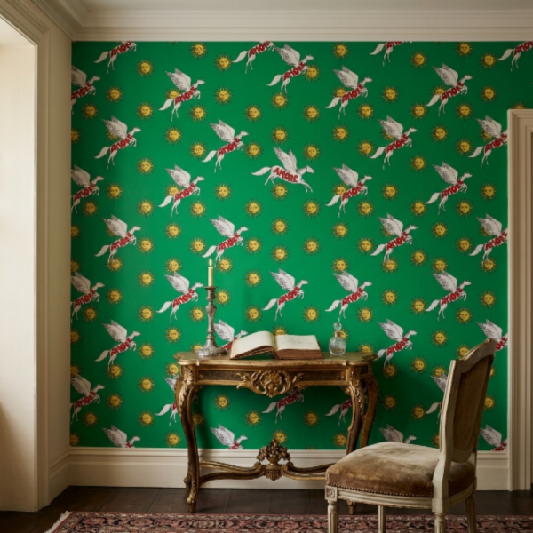 Enriquezland Pegaso Yeşil Duvar Kağıdı