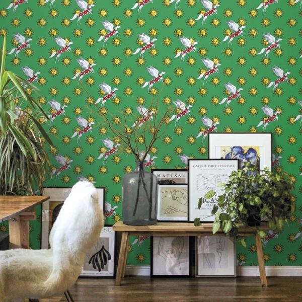 Enriquezland Pegaso Yeşil Duvar Kağıdı