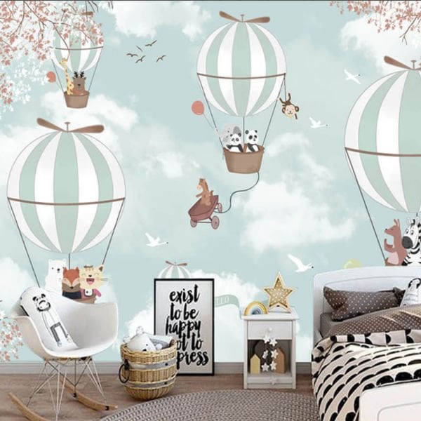 Hot Air Balloon Çocuk Duvar Kağıdı