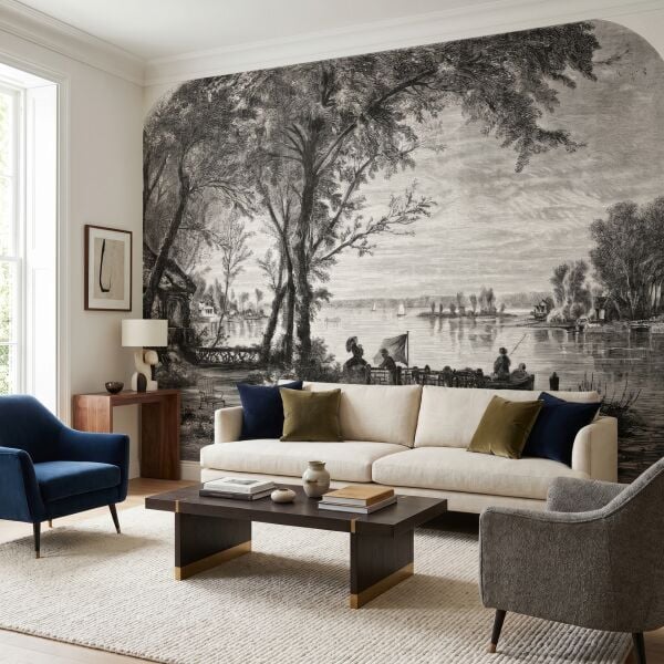 Deniz Kenarında Balık Tutan İnsanlar Duvar Kağıdı