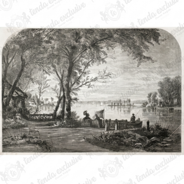 Deniz Kenarında Balık Tutan İnsanlar Duvar Kağıdı