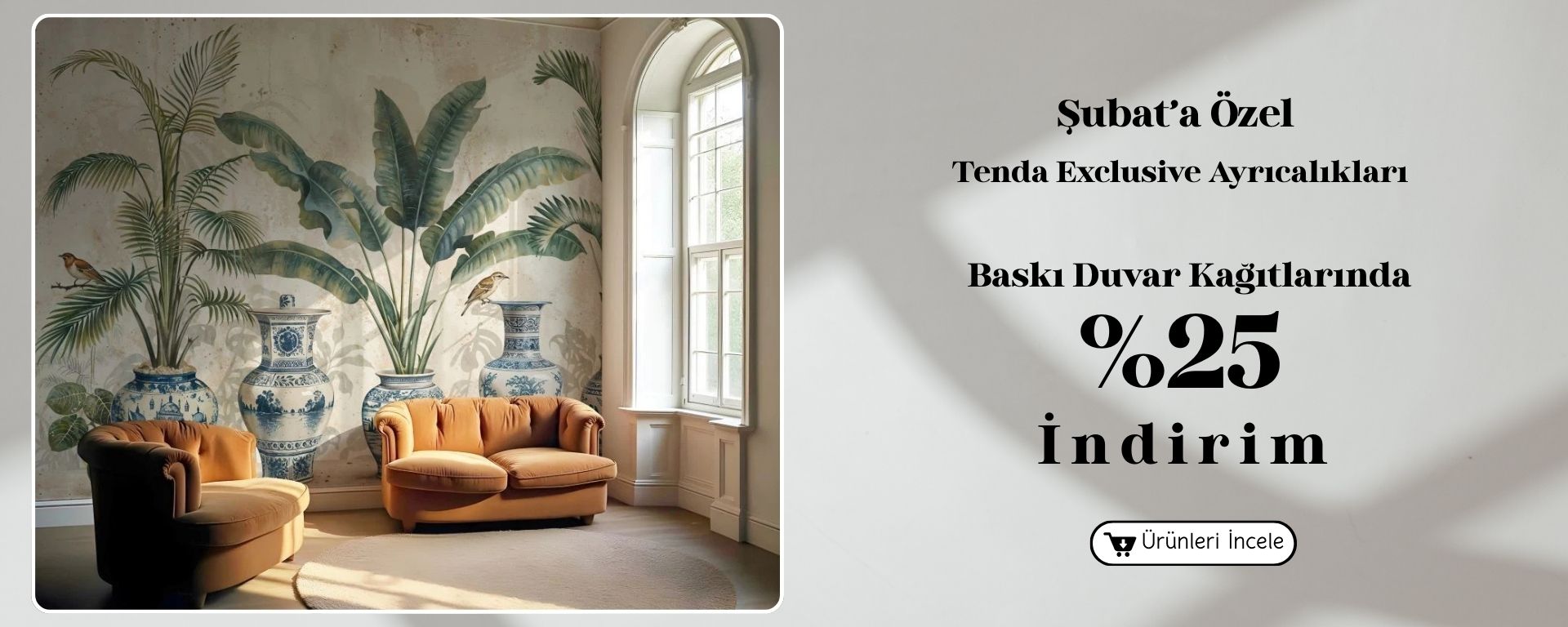 Tenda Exclusive Baskı Duvar Kağıtları İndirimi
