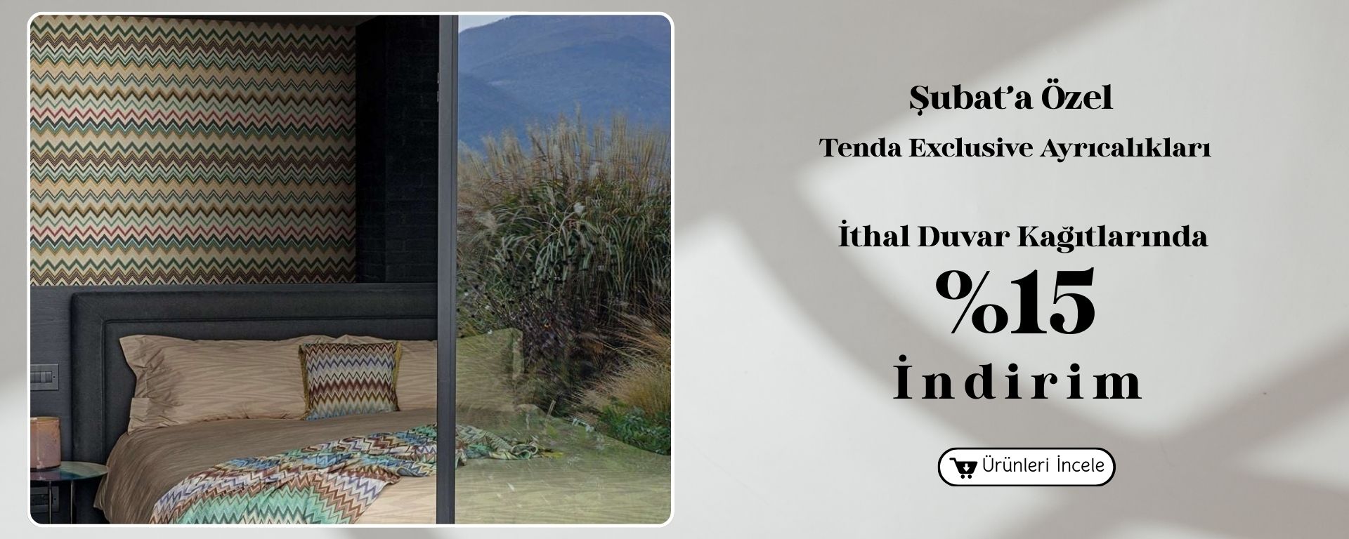 İthal Duvar Kağıtlarında Sepette %15 İndirim